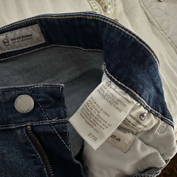 AG Adriano Goldschmied Women’s 27 Blue Distressed Farrah Skinny Ankle Jeans - Picture 4 of 8